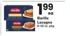 Safeway Barilla Lasagna offer