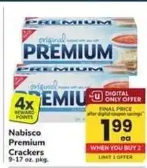 Safeway Nabisco Premium Crackers offer