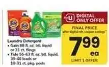 Safeway Laundry Detergent offer