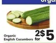 Safeway Organic English Cucumbers offer