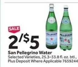 Stop&Shop SAN PELLEGRINO WATER offer