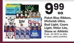 Safeway Pabst Blue Ribbon, Michelob Ultra, Bud Light, Coors Light, Miller Lite, Stone or Athletic offer