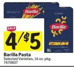 Stop&Shop Barilla Pasta offer