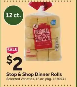 Stop&Shop Stop & Shop Dinner Rolls offer
