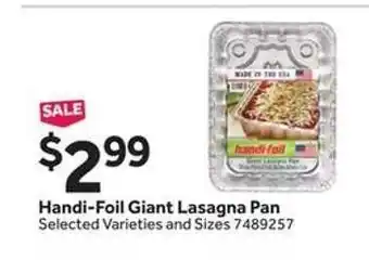 Stop&Shop HANDI-FOIL GIANT LASAGNA PAN offer