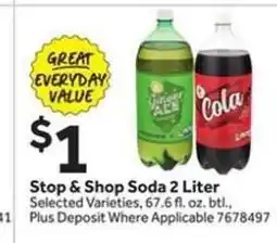 Stop&Shop Stop & Shop Soda 2 Liter offer