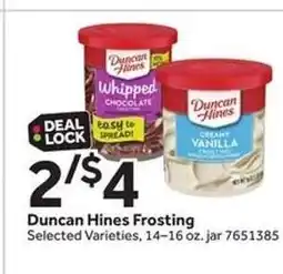 Stop&Shop Duncan Hines Frosting offer