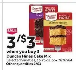 Stop&Shop Duncan Hines Cake Mix offer