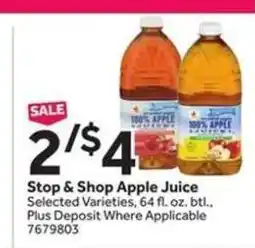 Stop&Shop Stop & Shop Apple Juice offer