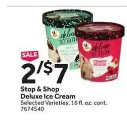 Stop&Shop Stop & Shop Deluxe Ice Cream offer