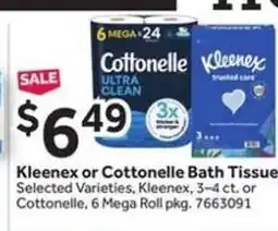 Stop&Shop Kleenex or Cottonelle Bath Tissue offer