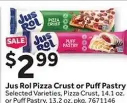 Stop&Shop Jus Rol Pizza Crust or Puff Pastry offer