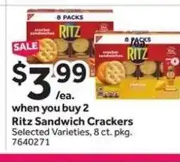 Stop&Shop Ritz Sandwich Crackers offer