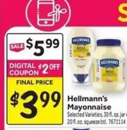 Stop&Shop Hellmann's Mayonnaise offer