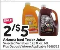 Stop&Shop Arizona Iced Tea or Juice offer