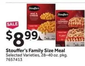 Stop&Shop Stouffer's Family Size Meal offer