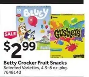 Stop&Shop Betty Crocker Fruit Snacks offer