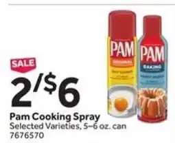 Stop&Shop Pam Cooking Spray offer
