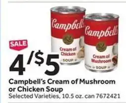 Stop&Shop Campbell's Cream of Mushroom or Chicken Soup offer