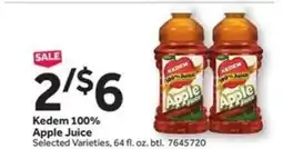 Stop&Shop Kedem 100% Apple Juice offer