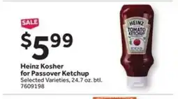 Stop&Shop Heinz Kosher for Passover Ketchup offer