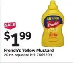 Stop&Shop French's Yellow Mustard offer