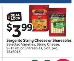 Stop&Shop Sargento String Cheese or Shareables offer