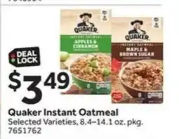 Stop&Shop Quaker Instant Oatmeal offer