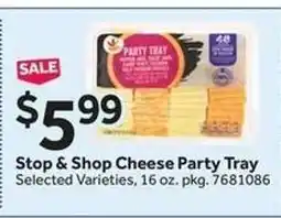 Stop&Shop Stop & Shop Cheese Party Tray offer