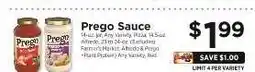 ShopRite Prego Sauce offer