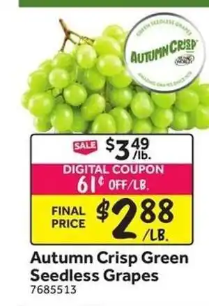 Stop&Shop Autumn Crisp Green Seedless Grapes offer