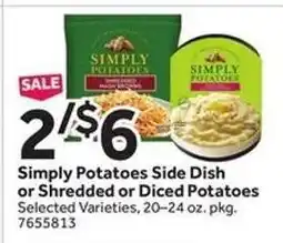 Stop&Shop Simply Potatoes Side Dish or Shredded or Diced Potatoes offer