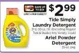 ShopRite Tide Simply Laundry Detergent offer