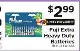 ShopRite Fuji Extra Heavy Duty Batteries offer