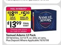 Stop&Shop Samuel Adams 12 Pack offer