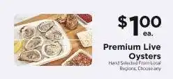 ShopRite Premium Live Oysters offer