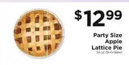 ShopRite Party Size Apple Lattice Pie offer