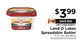 ShopRite Land O Lakes Spreadable Butter offer