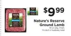 ShopRite Nature’s Reserve Ground Lamb offer