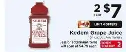 ShopRite Kedem Grape Juice offer
