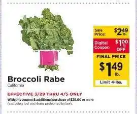 ShopRite Broccoli Rabe offer