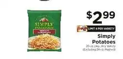 ShopRite Simply Potatoes offer