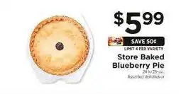 ShopRite Store Baked Blueberry Pie offer