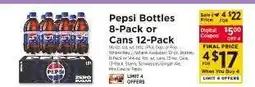 ShopRite Pepsi Bottles 8-Pack or Cans 12-Pack offer
