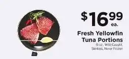 ShopRite Fresh Yellowfin Tuna Portions offer