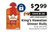 ShopRite King's Hawaiian Dinner Rolls offer