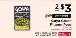 ShopRite Goya Green Pigeon Peas offer