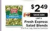 ShopRite Fresh Express Salad Blends offer
