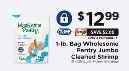 ShopRite Wholesome Pantry Jumbo Cleaned Shrimp offer