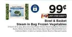 ShopRite Bowl & Basket Steam In Bag Frozen Vegetables offer